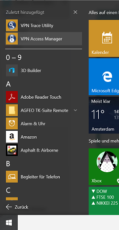 VPN Access Manager starten