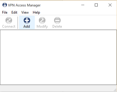 Oberfläche VPN Access Manager