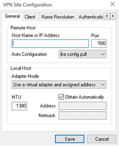 Konfiguration VPN Site