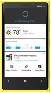 Windows lumia mit Cortana Assistent